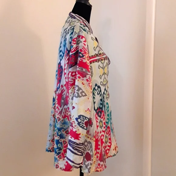 Johnny Was  Silk Tunic Medium - Picture 4 of 9